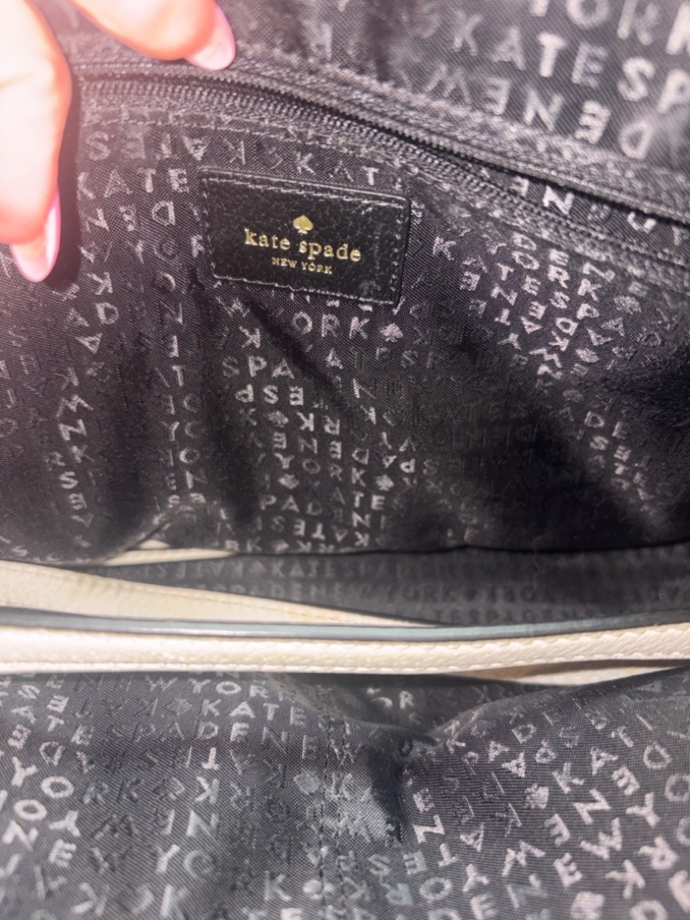 Kate Spade Two-Tone Cream and Black Dome Satchel - Picture 6 of 6